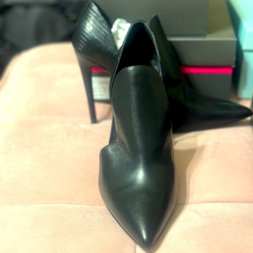 Black size 10 stiletto/boot